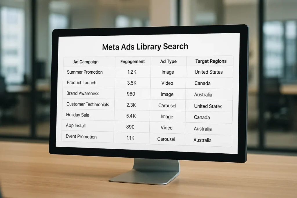 Meta Ads Library Search